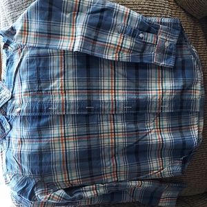 Plaid button down shirt size large 10-12